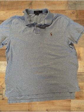 Polo Ralph Lauren Pima Soft Touch Polo Shirt Blue Large L